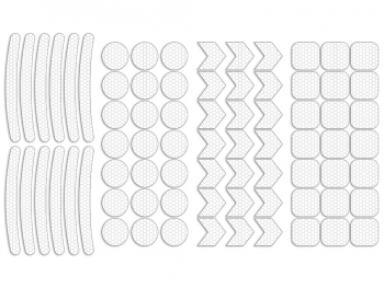 Set 75 stickere reflectorizante Honeycomb pentru îmbunătățirea vizibilității rutiere