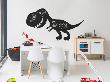 Sticker tip tablă de scris, Folina, model dinozaur, 78x133 cm