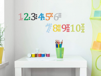 Sticker Numere, Folina, pentru copii, multicolor, racletă de aplicare inclusă