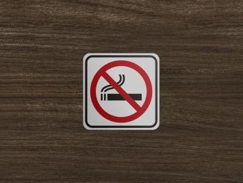 Sticker avertizare Fumatul Interzis, Folina, 25x25 cm
