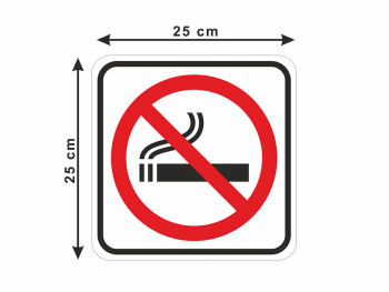 Sticker avertizare Fumatul Interzis, Folina, 25x25 cm