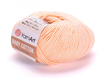 Fir textil Yarn Art Baby Cotton bej somon 411, pentru tricotat