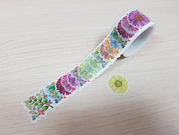 Abţibilduri Washi Tape, Folina, model flori, multicolor
