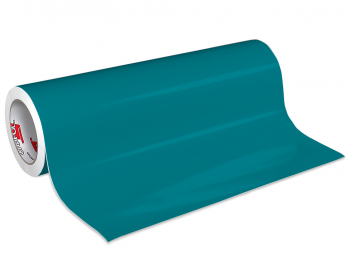 Autocolant albastru turcoaz lucios Oracal 641G Economy Cal, Turquoise Blue 066, rolă 63 cm x 3 m, racletă de aplicare inclusă