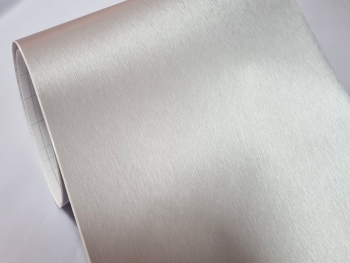 Autocolant argintiu cu efect metalic mat brushed, pentru cutter plotter, rolă de 30x200 cm