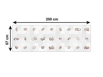 Autocolant perete, Folina, imitaţie faianţă cu boabe cafea, 67x200 cm