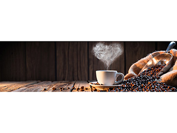 Autocolant perete bucătărie, Folina, model cafea, în nuanţe de maro, rolă de 80x280 cm, racletă şi cutter incluse