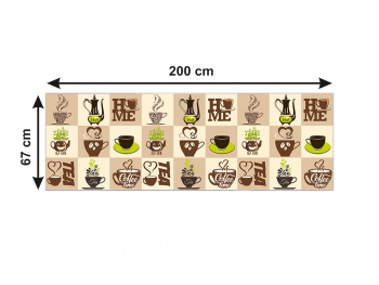 Autocolant faianţă decorativă Coffee Break, Folina, autoadeziv, bej, rolă de 67x200 cm