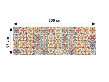 Autocolant faianţă decorativă Colored Tiles, Folina, autoadeziv, multicolor, rolă de 67x200 cm