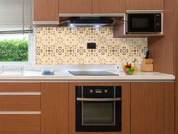 Autocolant faianţă decorativă Beige Tiles, Folina, autoadeziv, bej, rolă de 67x200 cm
