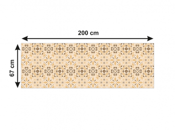 Autocolant faianţă decorativă Beige Tiles, Folina, autoadeziv, bej, rolă de 67x200 cm
