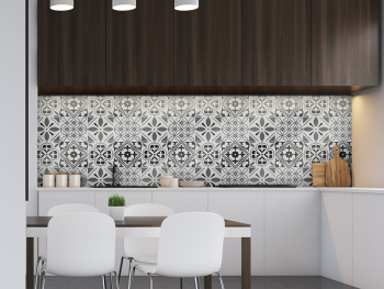 Autocolant faianţă decorativă Grey Tiles, Folina, autoadeziv, gri, rolă de 67x200 cm