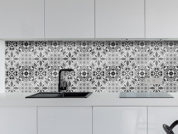 Autocolant faianţă decorativă Grey Tiles, Folina, autoadeziv, gri, rolă de 67x200 cm