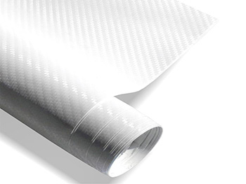 Autocolant alb carbon 3D, Folina, aspect mat, cu tehnologie de eliminare bule aer, rolă de 152x200cm