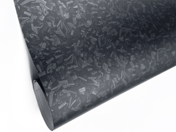 Folie auto Carbon Forjat negru mat, Bubble Free, rolă 75 x 300 cm