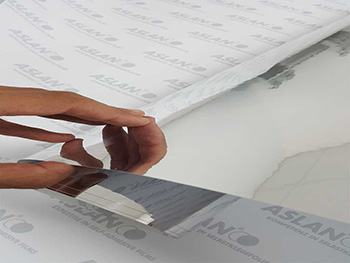 Autocolant argintiu Aslan, efect metalic cu aspect lucios, rolă de 125x200 cm