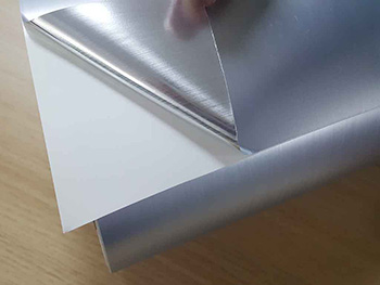 Autocolant PrintMetal Silver, Aslan, cu efect metalic, argintiu, lățime 125 cm