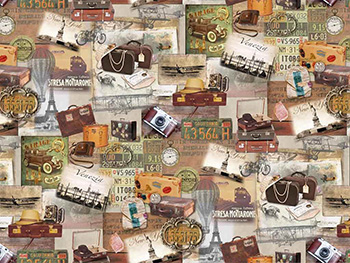 Autocolant decorativ Dover, d-c-fix, colaj retro, multicolor