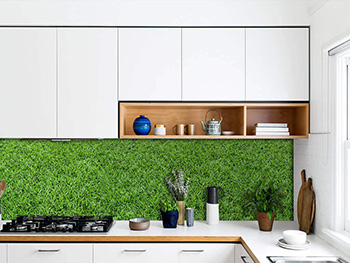 Autocolant decorativ cu imprimeu iarbă verde, Folina, rolă de 80x400 cm