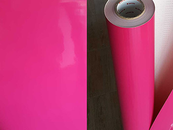 Autocolant roz închis, Aslan, aspect lucios, magenta, lățime 125 cm