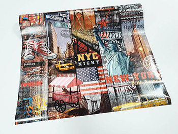 Autocolant mobilă decorativ Manhattan, d-c-fix, colaj de imagini, multicolor, 67x200 cm