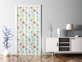 Autocolant decorativ, Folina, alb cu model floral, 100 cm lăţime, laminare mată autocolant-decorativ-mobila-model-floral-alb-5-1982