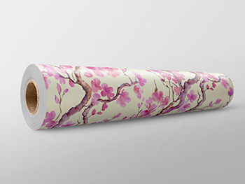 Autocolant decorativ, Folina, crengi înflorite roz, 100 cm lăţime, laminare mată