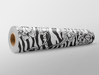 Autocolant decorativ, Folina, model alb-negru, 100 cm lăţime, laminare mată
