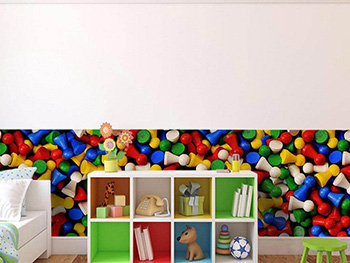 Autocolant decorativ, Folina, model pioni coloraţi, rolă de 90x400 cm