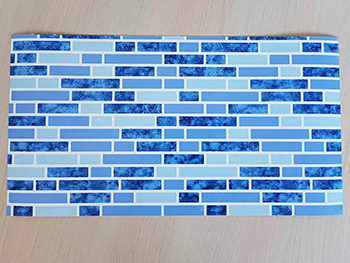 Autocolant faianţă Turik, Folina, decorațiune de culoare albastră, rolă autocolant 67x200 cm