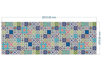 Autocolant faianţă decorativă, Folina, Patchwork Blue, multicolor - 67x200 cm autocolant-faianta-decorativa-patchwork-Blue-3113