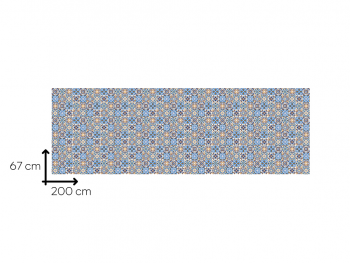 Autocolant faianţă decorativă Karin, Folina, albastru, 67x200 cm