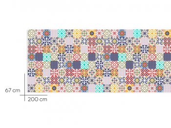 Autocolant faianţă decorativă Fredy, Folina, multicolor - 67x200 cm