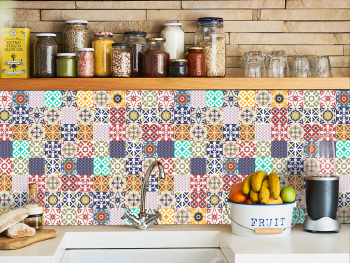 Autocolant faianţă decorativă Fredy, Folina, multicolor - 67x200 cm