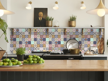 Autocolant faianţă decorativă Fredy, Folina, multicolor - 67x200 cm