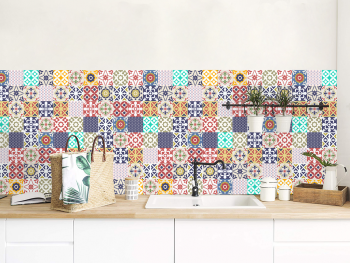 Autocolant faianţă decorativă Fredy, Folina, multicolor - 67x200 cm