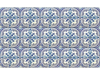Autocolant perete imitaţie faianţă decorativă albastră, Folina, material rezistent la apă şi căldură, rolă de 60x200 cm