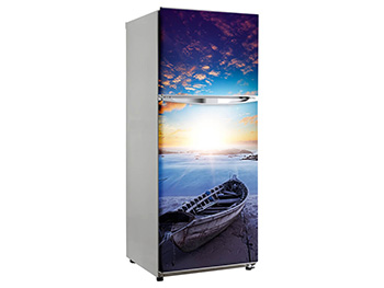 Autocolant frigider Barca la apus, autoadeziv, rolă de 200x67 cm
