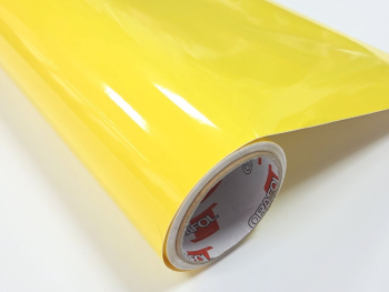 Autocolant galben lucios Oracal 651G025, 126 cm lățime