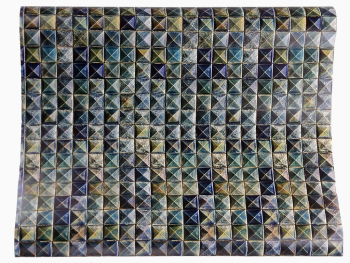 Autocolant perete, Folina, imitatie mozaic gri închis, 100 cm lăţime