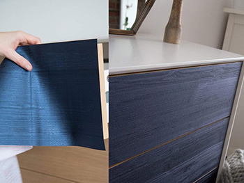 Autocolant mobilă Quadro, d-c-fix, imitaţie lemn albastru, rolă de 67 x 150 cm