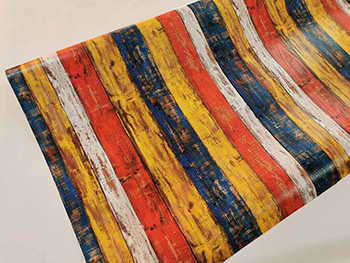 Autocolant imitaţie lemn vintage multicolor, Folina, 120 cm lăţimea rolei