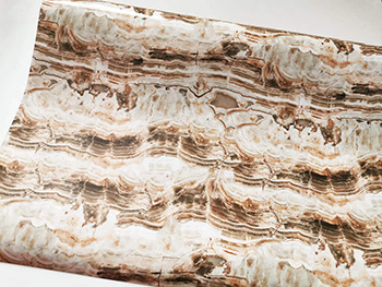 Autocolant marmură maro deschis, Folina, aspect lucios - 100 cm lăţime