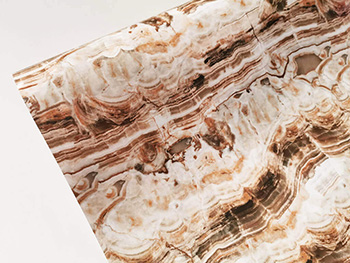 Autocolant marmură maro deschis, Folina, aspect lucios - 100 cm lăţime