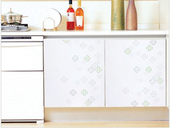 Autocolant mobilă bucătărie Malia, Magicfix, gri deschis, aspect lucios, lățime 100 cm