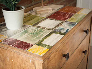 Autocolant mobilă lemn vintage multicolor, d-c-fix Bahia, rolă de 45 cm x 5 metri