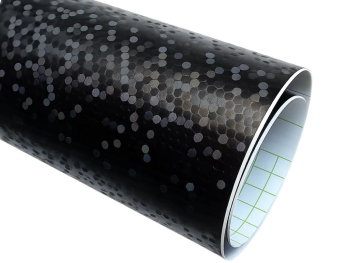 Autocolant negru Carbon Honeycomb - folie personalizare mobilier și gadgeturi, 75×250 cm