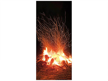 Autocolant uşă Foc, Folina, model multicolor, dimensiune autocolant 92x205 cm autocolant-usa-foc-4200