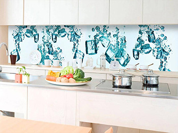 Autocolant perete backsplash, Dimex, model Cuburi gheaţă, albastru, 60x350 cm autocolant-perete-backsplash-cuburi-gheata-albastre-3376