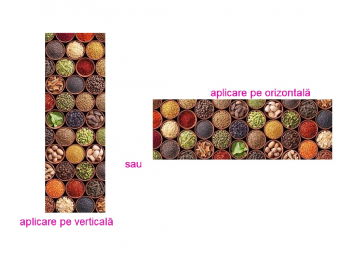 Autocolant perete bucătărie, Dimex, model condimente, multicolor, rolă de 60x350 cm autocolant-perete-bucatarie-model-condimente-4402